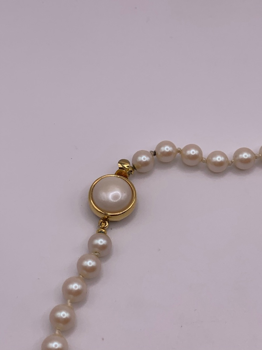 Vintage 6mm faux glass pearl necklace - Picture 4 of 5